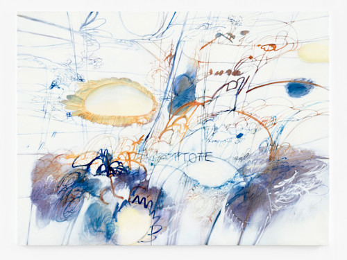 Jim Thorell, Fine Floral Vibing Cour Sacral Chiming, 2023. Oil on canvas, 150 x 200 cm (59 x 79 in)