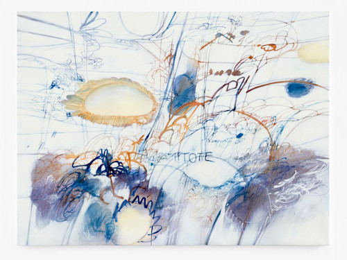 Jim Thorell, Fine Floral Vibing Cour Sacral Chiming, 2023. Oil on canvas, 150 x 200 cm (59 x 79 in)