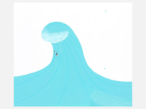 Misaki Kawai, Untitled Wave, 2005. Collage and gouache on paper, 16 x 18 in, 40 x 45 cm