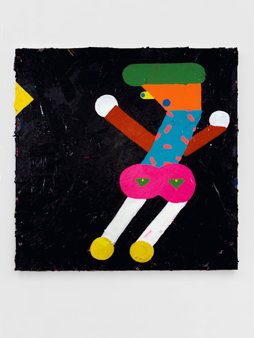 Misaki Kawai, Bubble Butt, 2011. Acrylic, fabric and paper on canvas, 60 x 60 in, 152 x 152 cm
