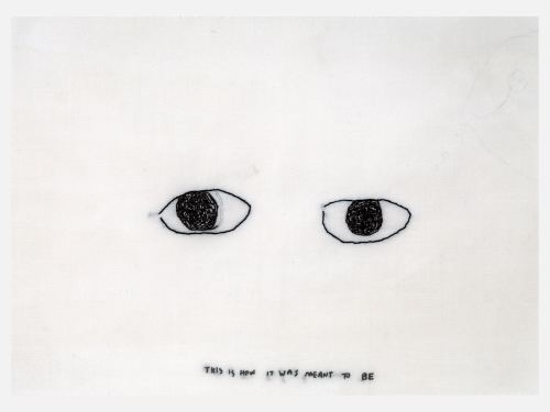 Michelle Cortez, This Is How It Was Meant To Be, 2006. Embroidery on fabric, 7 x 10 in, 19 x 26 cm