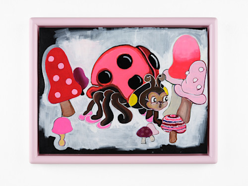 Alake Shilling, Totally Fungi, 2024. Acrylic on canvas, 12 x 16 in (30 x 40 cm)