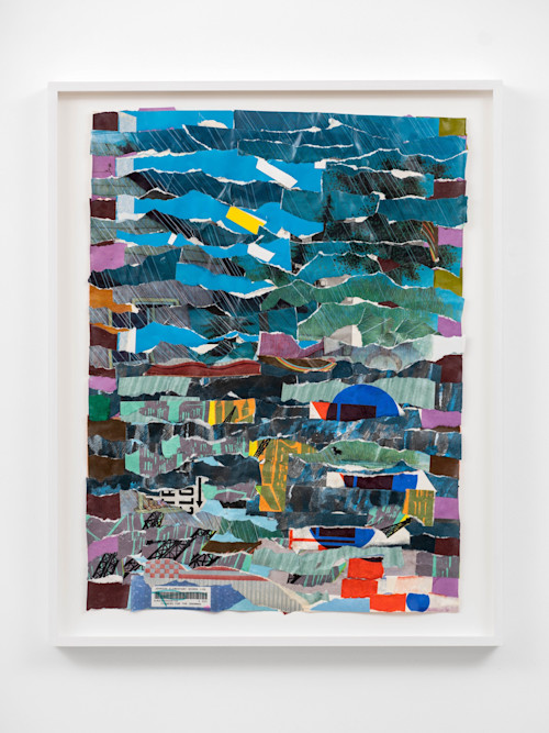 Brian Belott, The Reassembler 2, 2020. Acrylic and collage on paper, 21 x 16 in, 53 x 41 cm