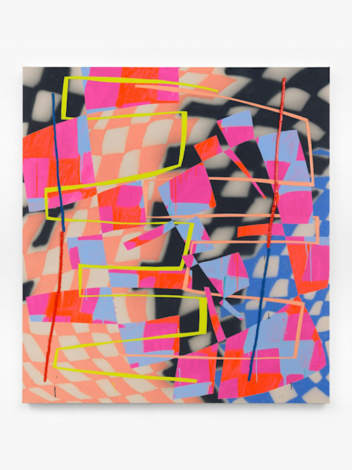 Trudy Benson, Pull Away, 2021. Acrylic and oil on canvas, 66 x 61 in (168 x 155 cm)