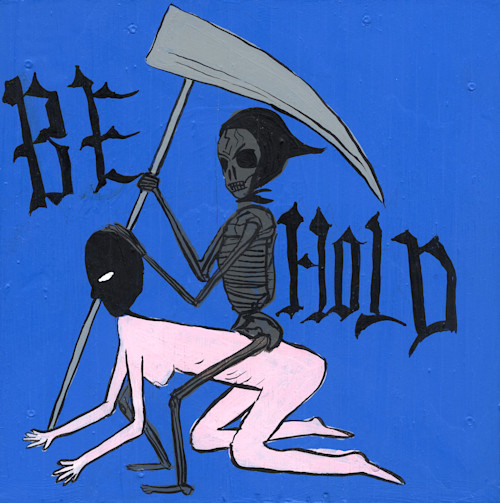 Chris Lindig, Behold, 2005. Acrylic and gouache on wood, 6 x 6 in, 15 x 15 cm
