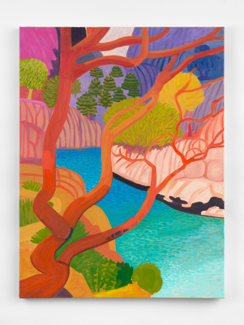 Daniel Heidkamp, Umbrella Pines, 2020. Oil on linen, 48 x 36 in, 122 x 91 cm