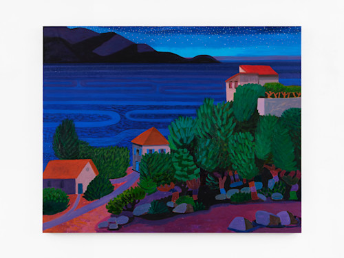 Daniel Heidkamp, Starry L’Estaque, 2022. Oil on linen, 48 x 60 in (122 x 152 cm)