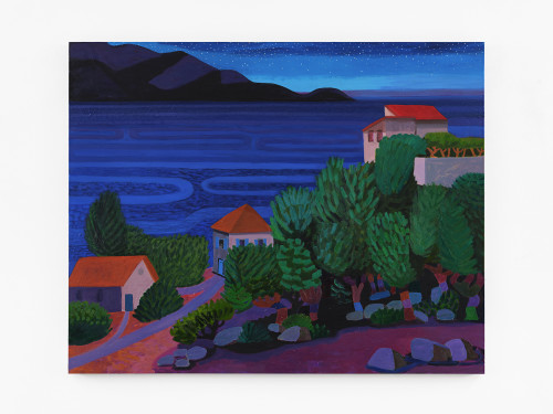 Daniel Heidkamp, Starry L’Estaque, 2022. Oil on linen, 48 x 60 in (122 x 152 cm)