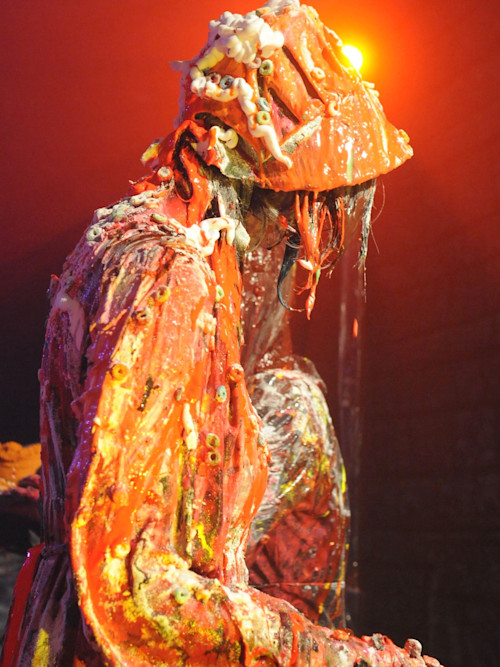 Francine Spiegel, Curse of the Century Old Egg, 2009. Performance still
