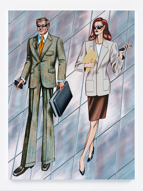 Henry Gunderson, Financial District, 2020. Acrylic on canvas, 72 x 60 in, 183 x 152 cm