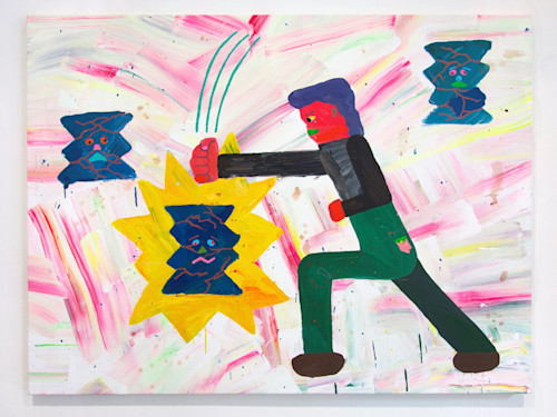 Misaki Kawai, Smash Master, 2010. Acrylic on canvas, 36 x 48 in, 91 x 122 cm
