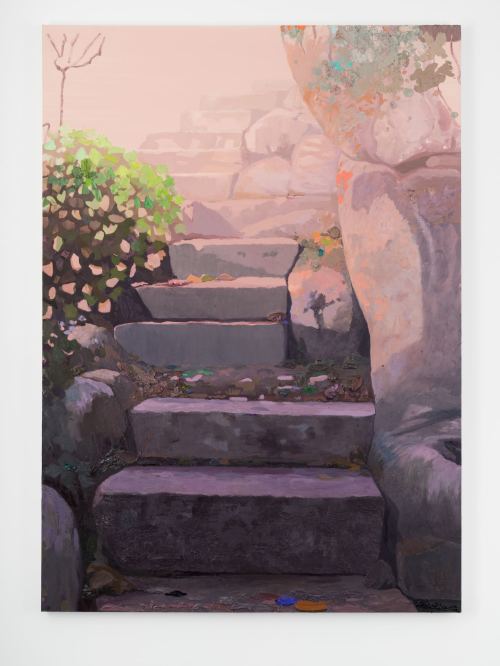 Daniel Heidkamp, Gigantic Steps, 2016. Oil on linen, 84 x 60 in, 213 x 152 cm