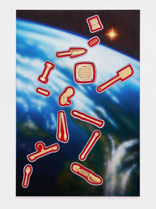 Henry Gunderson, Dr. Planet, 2017. Acrylic on canvas, 72 x 48 in, 183 x 122 cm