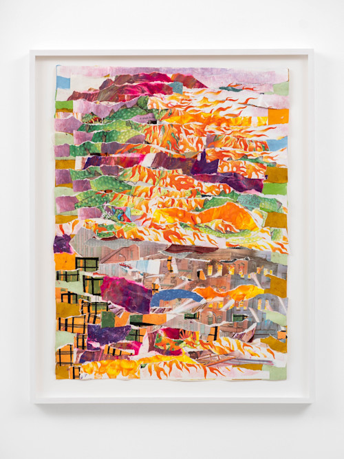 Brian Belott, The Reassembler 7, 2020. Acrylic and collage on paper, 21 x 16 in, 53 x 41 cm