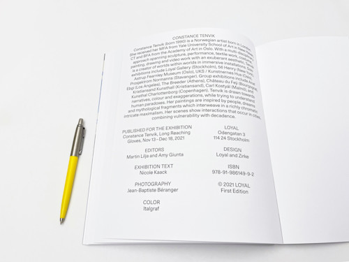 Constance Tenvik, Long Reaching Gloves, Catalogue. 