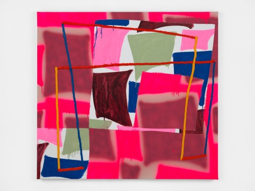Trudy Benson, Cut Canvas, 2020. Acrylic and oil on canvas, 43 x 47 in, 109 x 119 cm