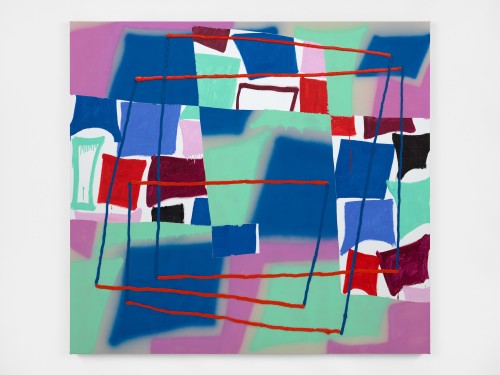 Trudy Benson, Echo Box, 2020. Acrylic and oil on canvas, 61 x 66 in, 155 x 168 cm