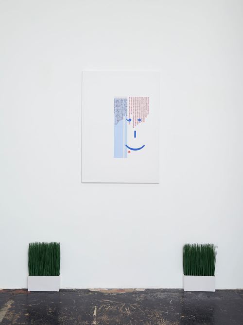 James Ferraro, Call Center A.I., 2017. Digital print on canvas, 39 x 28 in, 100 x 70 cm