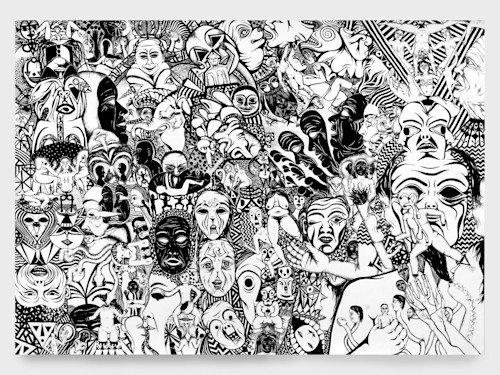 Lisa Jonasson, Untitled, 2007. Ink on paper, 27 x 39 in, 69 x 100 cm
