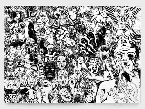 Lisa Jonasson, Untitled, 2007. Ink on paper, 27 x 39 in, 69 x 100 cm