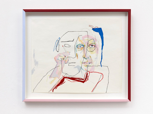 Acrylic, watercolor, colored pencil on paper, 14 x 17 in, 36 x 43 cm