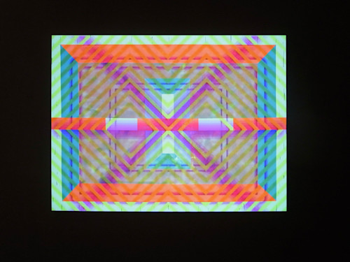 Ben Jones, Video Painting 6, 2013. Acrylic on canvas and RGB video Video projected on painting, 58 x 78 in, 148 x 198 cm