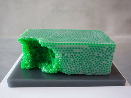 Jesse Greenberg, Cell Growth Gray with Green, 2014. 