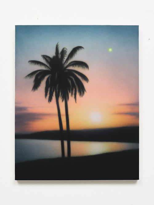 Aryo Toh Djojo, Asleep From Day, 2025. Acrylic on canvas, 20 x 16 in (51 x 41 cm)