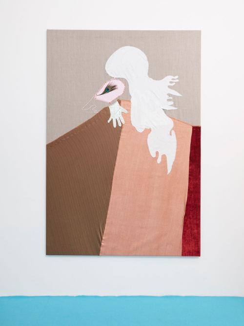 Constance Tenvik, Let the Universe Fade, 2017. Textile on linen, 190 x 130 cm
