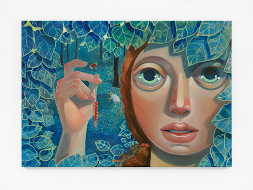 Tania Marmolejo, Wild Raspberry Pickers, 2023. Oil on linen, 50 x 72 in (127 x 183 cm)