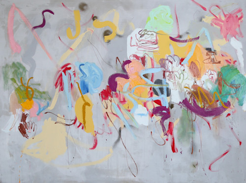 Ammon Rost, Kyoto, 2023. Oil and acrylic on canvas, 60 x 96 in (152 x 244 cm)
